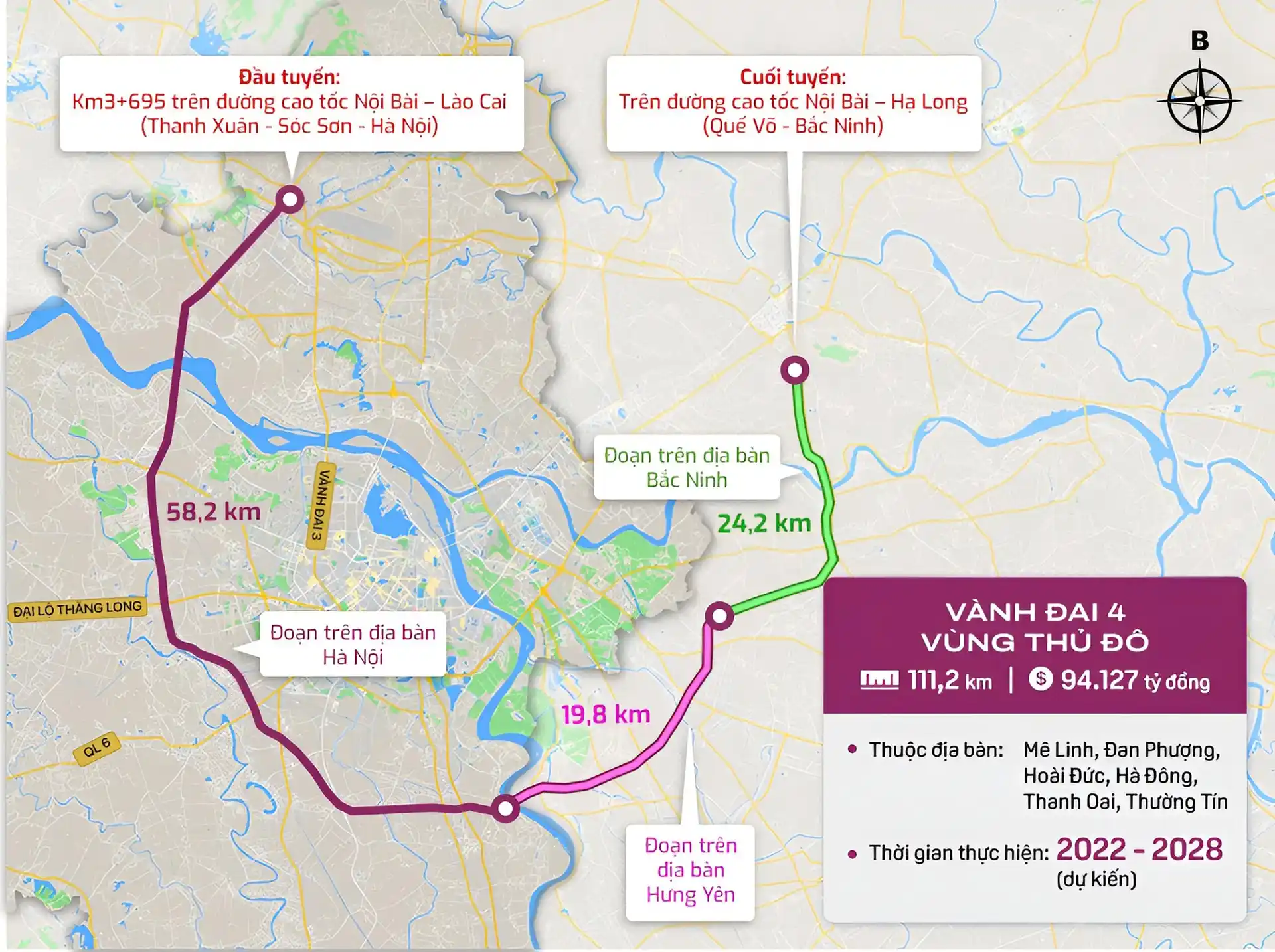 Qy hoạch đường vành đai 4 vùng Thủ Đô