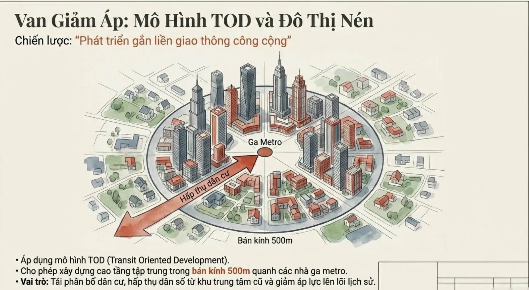 Mô hình TOD và đô thị nén - TP. Hà Nội