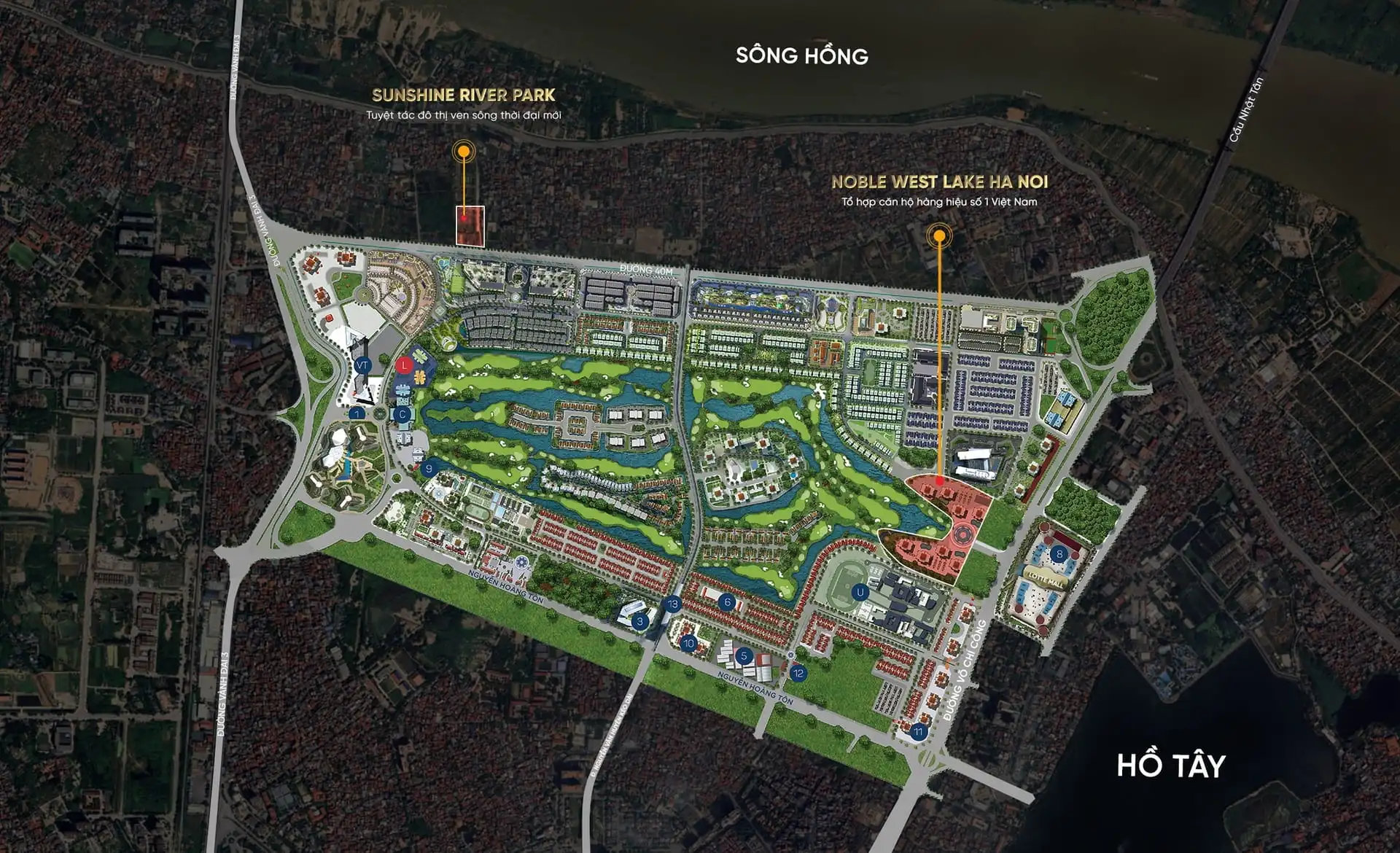 Vị trí dự án Noble West Lake Ha Noi