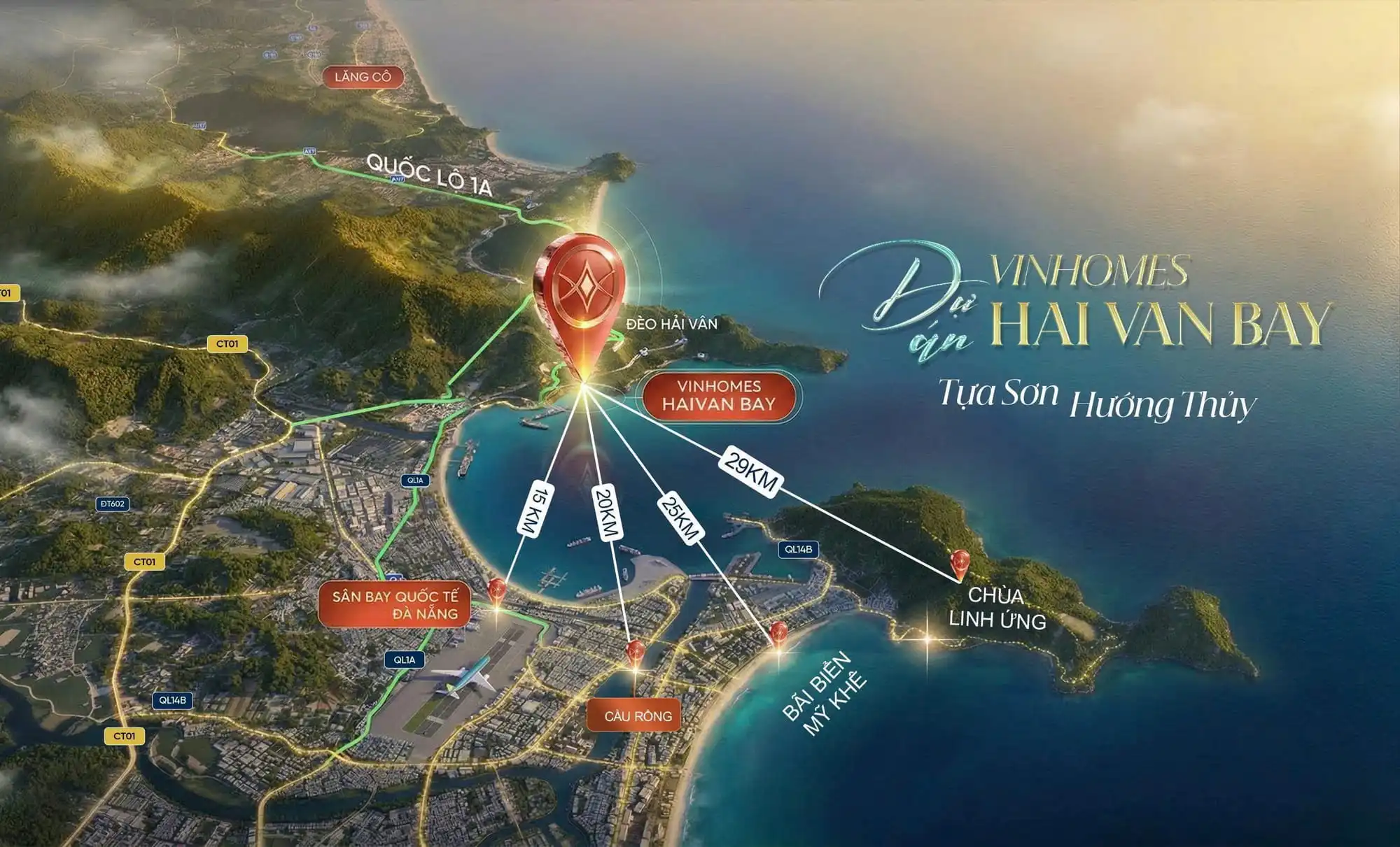 Vị trí dự án Vinhomes Hải Vân Bay