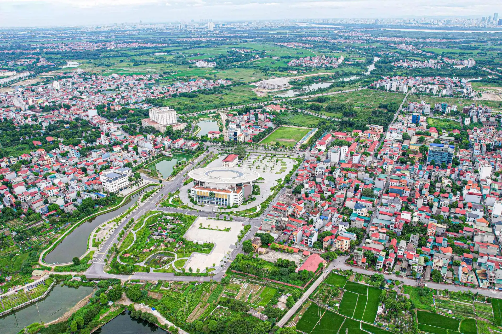 Toàn cảnh huyện Đông Anh trước ngày lên Quận