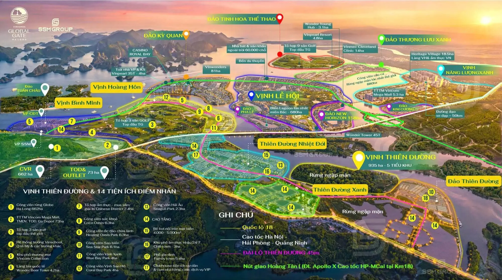 Hệ thống tiện ích tại Vinhomes Global Gate Hạ Long