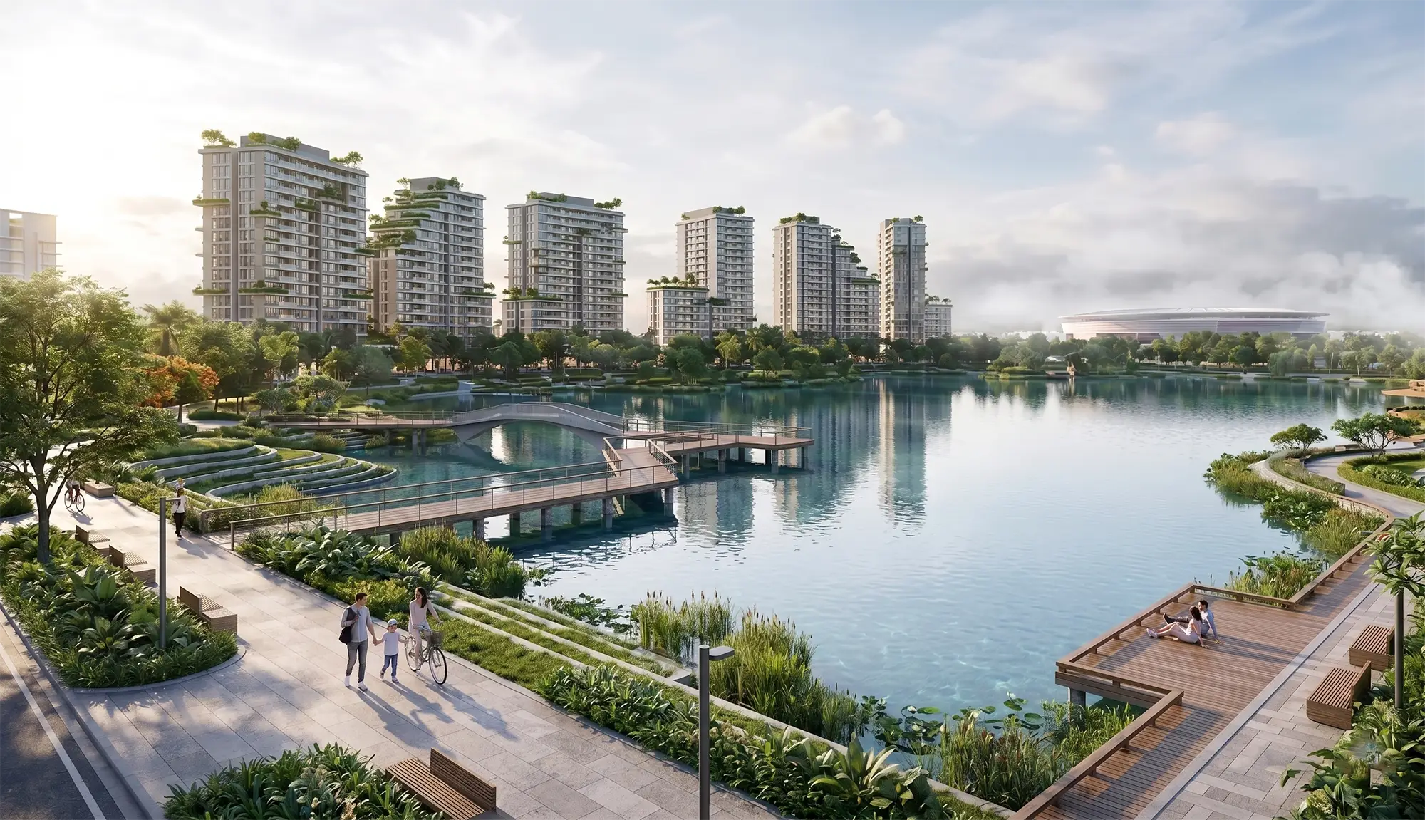 Hồ điều hòa trung tâm tại Forestia Park Hồ điều hòa trung tâm tại Forestia Park